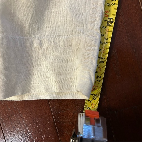 Universal Thread Women's Short Sleeve Linen Boilersuit Casual Jumpsuit Cream 4 - Picture 11 of 13